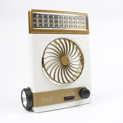 Four-In-One Solar Fan With Lamp Flashlight Function,CN Plug(Golden)-garmade.com