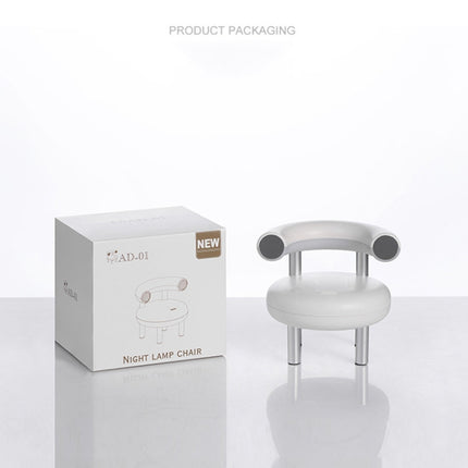 AD-01 LED Chair Eye Protection Night Light Mobile Phone Holder Bedroom Bedside Learning Light(White)-garmade.com