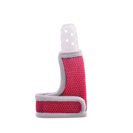 ZT001 Baby Silicone Molar Finger Cots Children Anti-Bite Hand Breathable Thumb Cots Teether Maternal And Baby Products(Red Transparent)-garmade.com