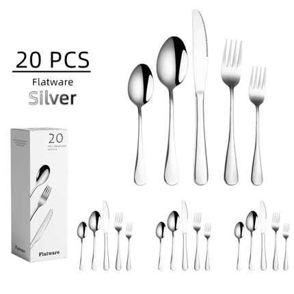 20 in 1 Stainless Steel Cutlery Steak Cutlery Set, Specification: True Color-garmade.com