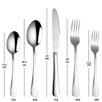 20 in 1 Stainless Steel Cutlery Steak Cutlery Set, Specification: True Color-garmade.com