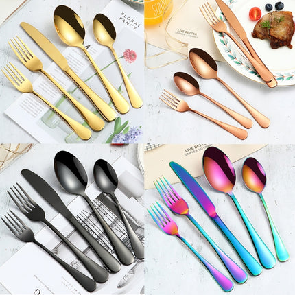 20 in 1 Stainless Steel Cutlery Steak Cutlery Set, Specification: True Color-garmade.com