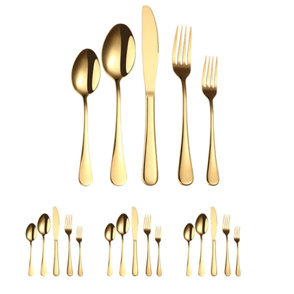 20 in 1 Stainless Steel Cutlery Steak Cutlery Set, Specification: Golden-garmade.com