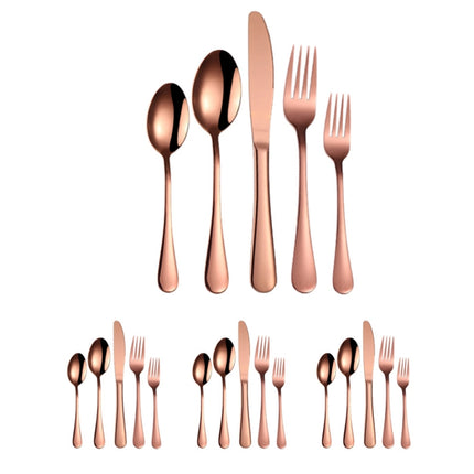 20 in 1 Stainless Steel Cutlery Steak Cutlery Set, Specification: Rose Gold-garmade.com