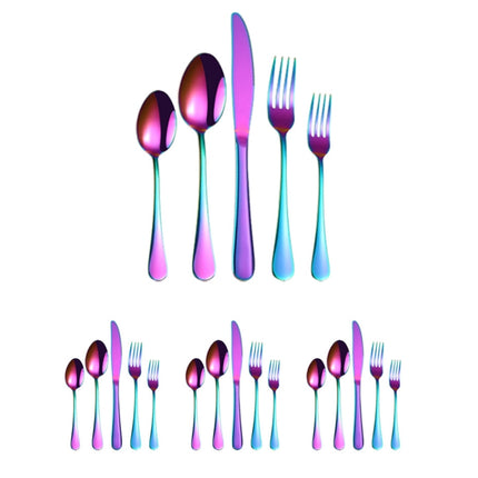 20 in 1 Stainless Steel Cutlery Steak Cutlery Set, Specification: Colorful-garmade.com