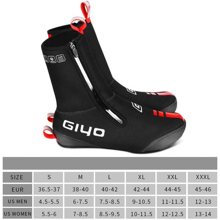 GIYO Bicycle Riding Shoes Cover Windproof And Waterproof Outdoor Riding Thick Shoe Cover, Size: XL(GUXT-02H)-garmade.com