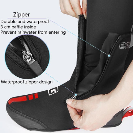 GIYO Bicycle Riding Shoes Cover Windproof And Waterproof Outdoor Riding Thick Shoe Cover, Size: XXL(GUXT-02H)-garmade.com