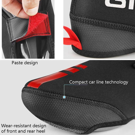 GIYO Bicycle Riding Shoes Cover Windproof And Waterproof Outdoor Riding Thick Shoe Cover, Size: XXXL(GUXT-02H)-garmade.com