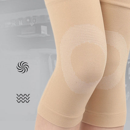 2 Pairs Thin Nylon Stockings Joint Warmth Sports Knee Pads, Specification: M (Black)-garmade.com