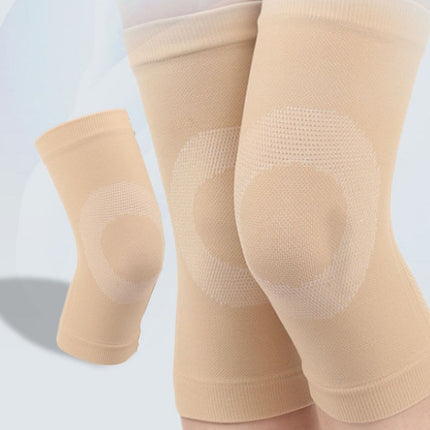 2 Pairs Thin Nylon Stockings Joint Warmth Sports Knee Pads, Specification: XL (Black)-garmade.com