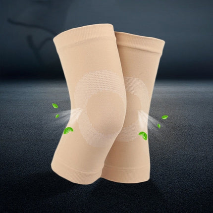 2 Pairs Thin Nylon Stockings Joint Warmth Sports Knee Pads, Specification: M (Gray)-garmade.com