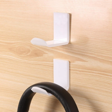 2 PCS Headphone Bracket Sticky Headset Hanger(White)-garmade.com