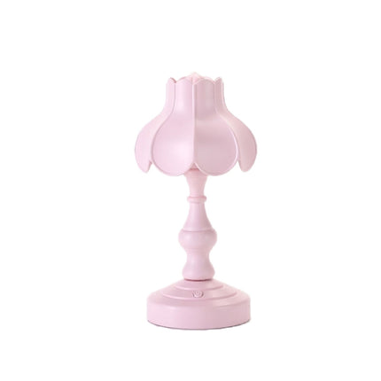 Retro Charging Table Lamp Bedroom Bed LED Eye Protection Light(LD05 Lotus Pink)-garmade.com