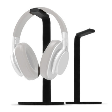 Aluminum Alloy Headphone Holder H-Stand Headphone Display Stand Headphone Storage Rack(Black)-garmade.com