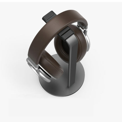Aluminum Alloy Headphone Holder H-Stand Headphone Display Stand Headphone Storage Rack(Black)-garmade.com