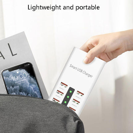 30W 2A Multi-Function 6-Port Charging Socket Universal Smart Phone And Tablet USB Charger(EU Plug)-garmade.com