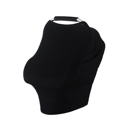 Multifunctional Cotton Nursing Towel Safety Seat Cushion Stroller Cover(Pure Black)-garmade.com