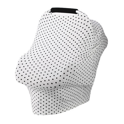 Multifunctional Cotton Nursing Towel Safety Seat Cushion Stroller Cover(Black Dots on White)-garmade.com