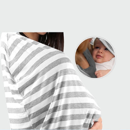 Multifunctional Cotton Nursing Towel Safety Seat Cushion Stroller Cover(Red and White Wavy Stripes)-garmade.com