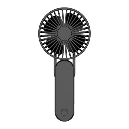 F1 USB Portable Lazy Hanging Neck Fan Mini Folding Handheld Fan(Black)-garmade.com