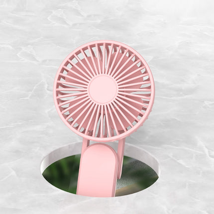 F1 USB Portable Lazy Hanging Neck Fan Mini Folding Handheld Fan(Pink)-garmade.com