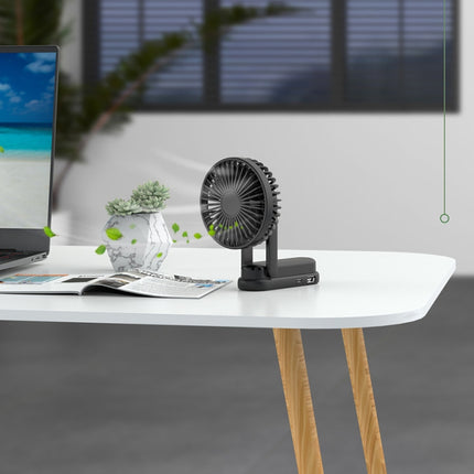 F1 USB Portable Lazy Hanging Neck Fan Mini Folding Handheld Fan(Green)-garmade.com