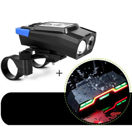 3 In 1 Wireless Bicycle Code Meter Lamp Strong Light Front Light, Colour: Blue Upgrade Floating + Tail Light-garmade.com