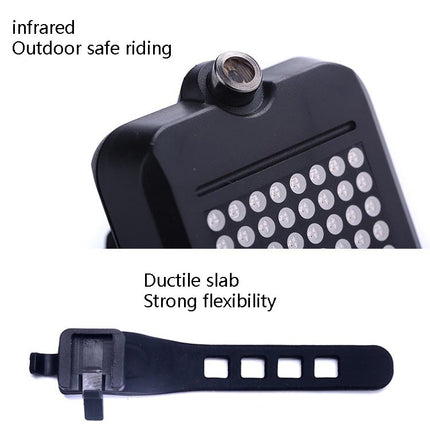 Intelligent Steering Brake Tail Light USB Rechargeable Bicycle Light Cycling Warning Safety Light-garmade.com