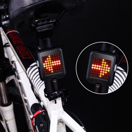 Intelligent Steering Brake Tail Light USB Rechargeable Bicycle Light Cycling Warning Safety Light-garmade.com