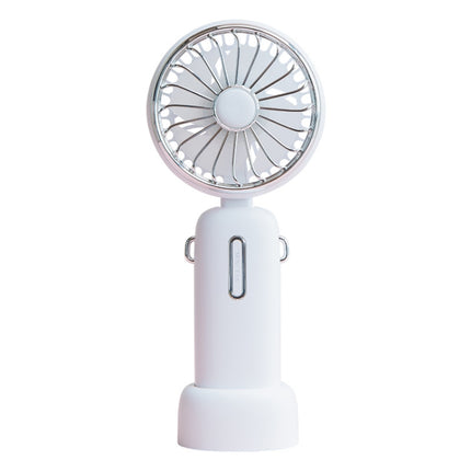 WT-F40 Household Outdoor Handheld Flip Fan Portable USB Retro Folding Desktop Fan(Pearl White)-garmade.com