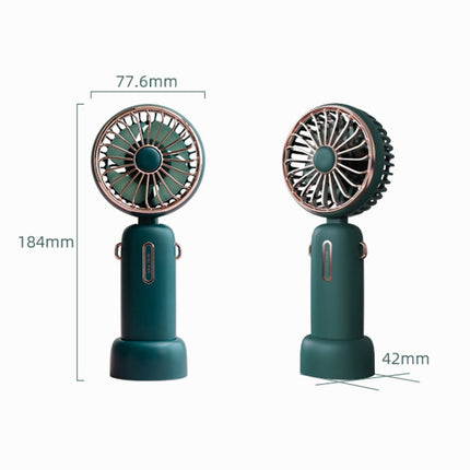 WT-F40 Household Outdoor Handheld Flip Fan Portable USB Retro Folding Desktop Fan(Pearl White)-garmade.com