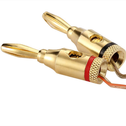 20 PCS 4mm Gold-Plated Banana Head Audio Plug Socket Speaker Cable Connector-garmade.com