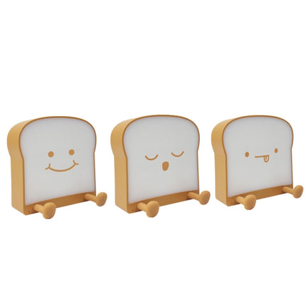F-L-01 Toast Bread Night Light With Mobile Phone Holder Children Bedroom Timing Sleep Light(Gluttonous)-garmade.com