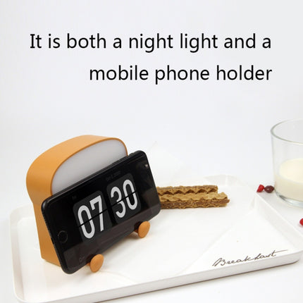 F-L-01 Toast Bread Night Light With Mobile Phone Holder Children Bedroom Timing Sleep Light(Playful)-garmade.com