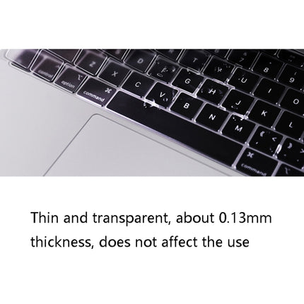 JRC 0.13mm Transparent TPU Laptop Keyboard Protective Film For MacBook Pro 13.3 inch A1706 & A1989 & A2159 (with Touch Bar)-garmade.com