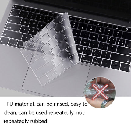 JRC 0.13mm Transparent TPU Laptop Keyboard Protective Film For MacBook Pro 13.3 inch A1706 & A1989 & A2159 (with Touch Bar)-garmade.com