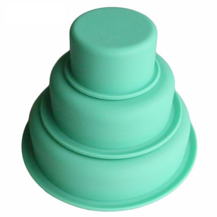 Three-Layer Round Cake Mold Silicone Baking Mold Pizza Cake Base-garmade.com