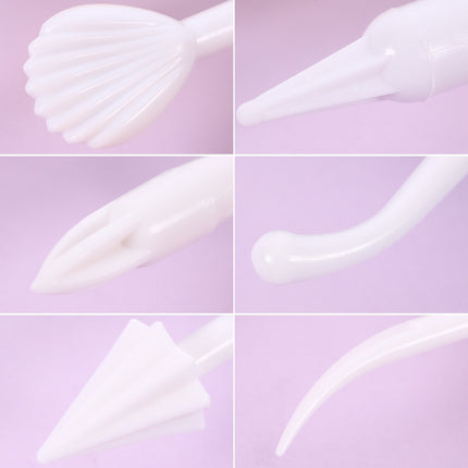 10 Sets Carving Pen Cake Fondant Carving Knife Making Cutting Tool 02030 Pink (OPP Bag Packaging)-garmade.com