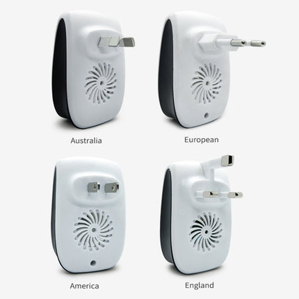 H12 2 PCS Ultrasonic Electronic Mouse Repeller Household Mini Mosquito Repeller, Product specification: US Plug(White)-garmade.com