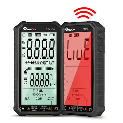 TOOLTOP ET8134 4.7 Inch LCD Full-Screen Multimeter With Color Change Alarm Function-garmade.com