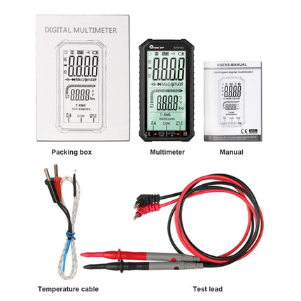 TOOLTOP ET8134 4.7 Inch LCD Full-Screen Multimeter With Color Change Alarm Function-garmade.com