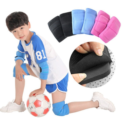 2 Pairs Children Sponge Thickened Knee Pads Sports Dancing Anti-Fall Protective Gear, Specification: M (Black)-garmade.com