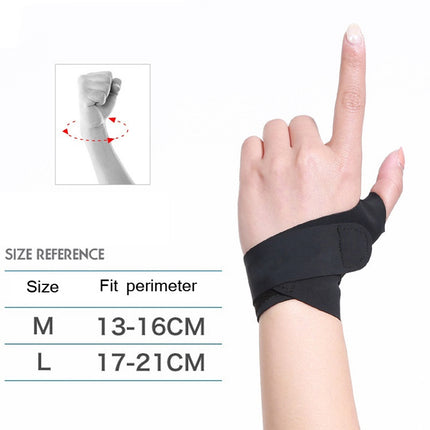 2 PCS Volleyball Badminton Tendon Sheath Wristband Thin Wrist Sprain Thumb Cover, Specification: M（Left Hand）-garmade.com