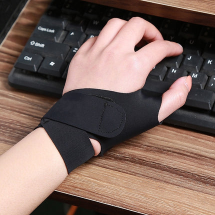 2 PCS Volleyball Badminton Tendon Sheath Wristband Thin Wrist Sprain Thumb Cover, Specification: L（Left Hand）-garmade.com