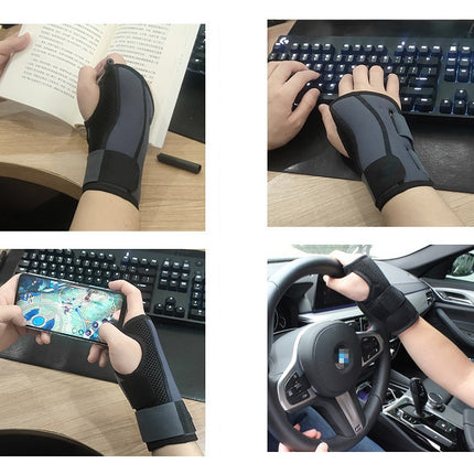 2PCS Two-Way Compression Stabilized Support Plate Wrist Brace Fracture Sprain Rehabilitation Wrist Brace, Specification: Right Hand S (Black)-garmade.com