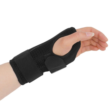 2PCS Two-Way Compression Stabilized Support Plate Wrist Brace Fracture Sprain Rehabilitation Wrist Brace, Specification: Left Hand S (Black Grey)-garmade.com