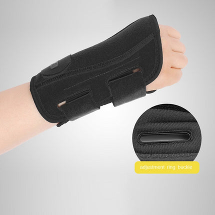 2PCS Two-Way Compression Stabilized Support Plate Wrist Brace Fracture Sprain Rehabilitation Wrist Brace, Specification: Right Hand S (Black Grey)-garmade.com