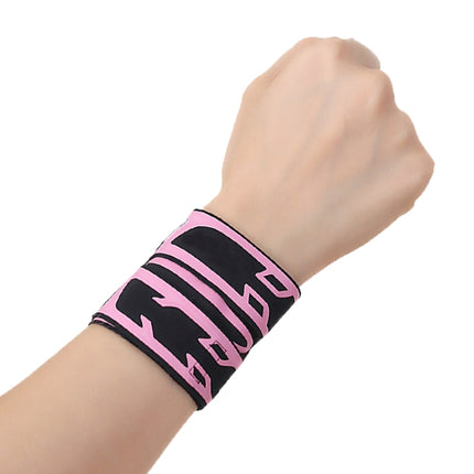 2 PCS Sports Breathable Leather Wristband Fitness Anti-Sprain Compression Strap(Pink)-garmade.com