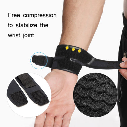 2 PCS Sports Breathable Leather Wristband Fitness Anti-Sprain Compression Strap(Pink)-garmade.com