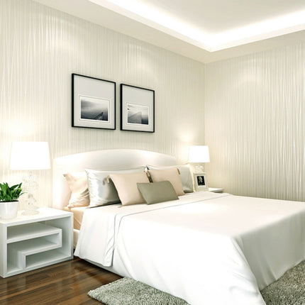 Modern Minimalist Bedroom Living Room Self-Adhesive Non-Woven Wallpaper Sticker, Specification: 0.53 x 3 Meters(7062 Cream Color)-garmade.com